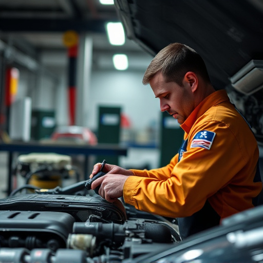auto technician working