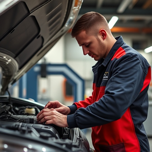 auto technician working