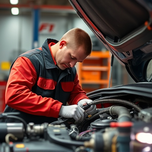 auto technician working