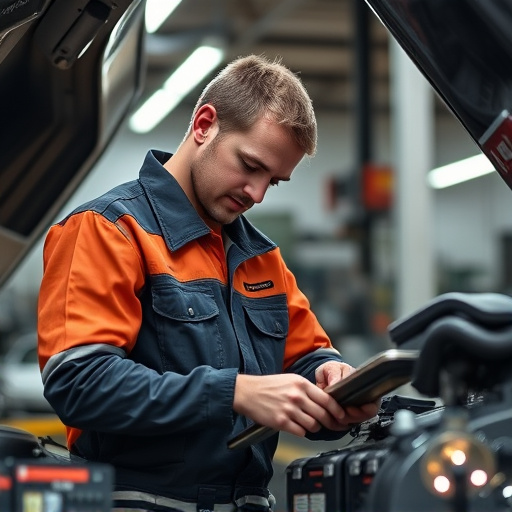 auto technician working