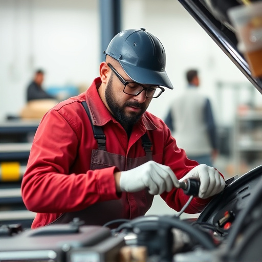 auto technician working