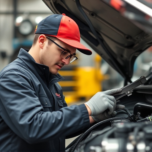 auto technician working
