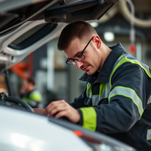auto technician working