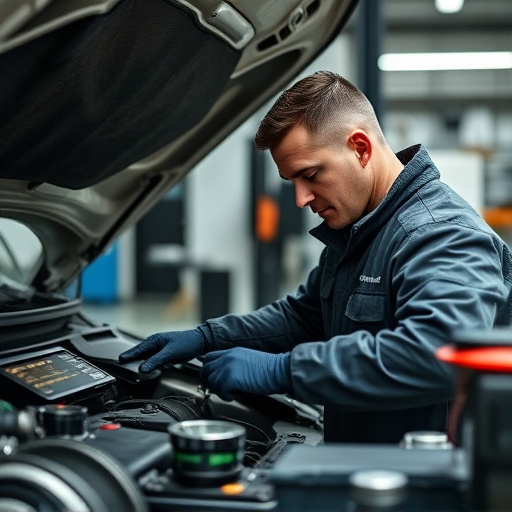 auto technician working
