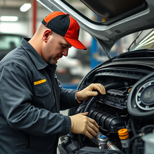 auto technician working