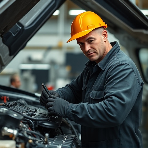 auto technician working