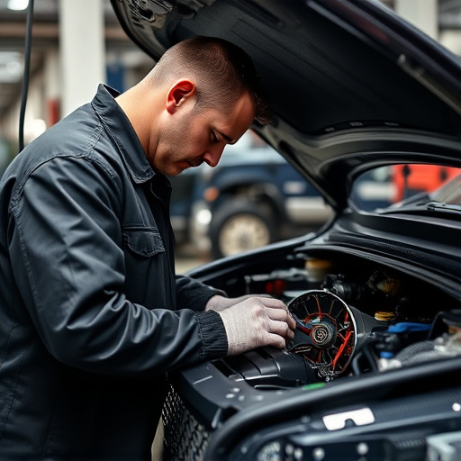 auto technician working