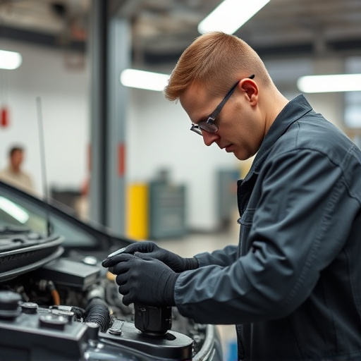 auto technician working