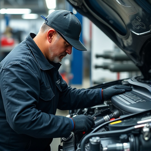 auto technician working