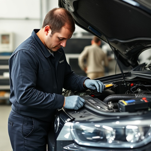 auto technician working