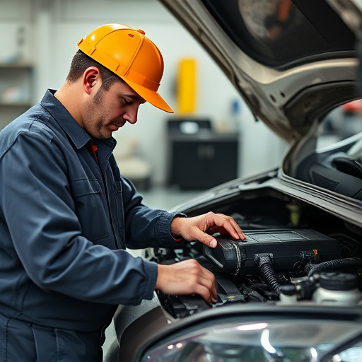 auto technician working