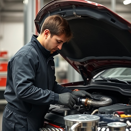 auto technician working
