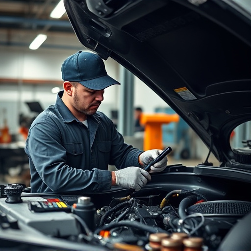 auto technician working