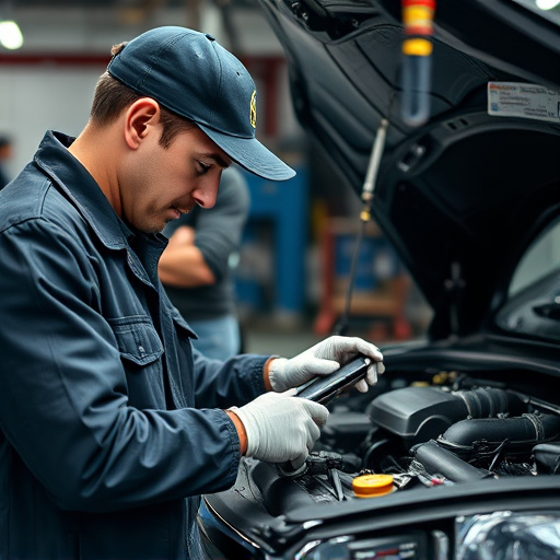 auto technician working