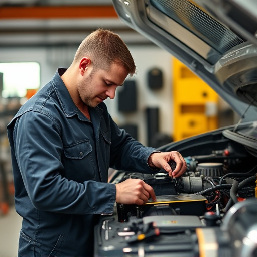 auto technician working