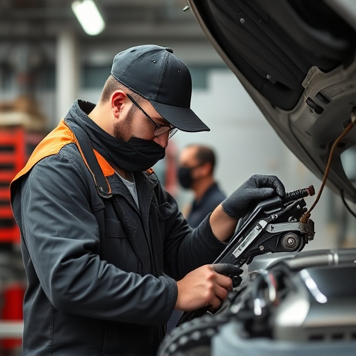 auto technician working
