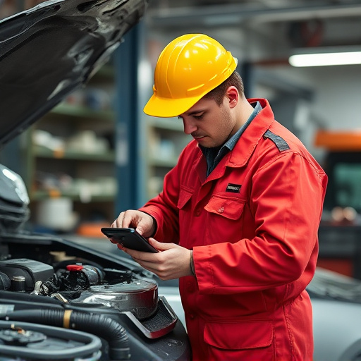 auto technician working
