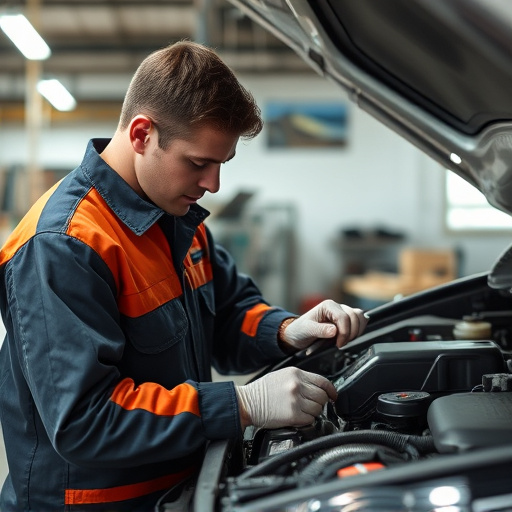 auto technician working