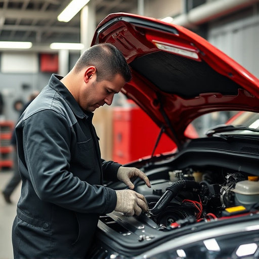 auto technician working