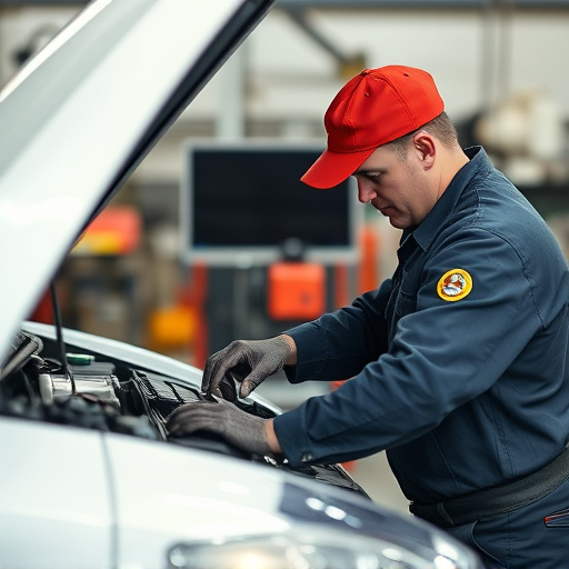 auto technician working
