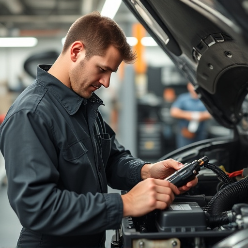 auto technician working
