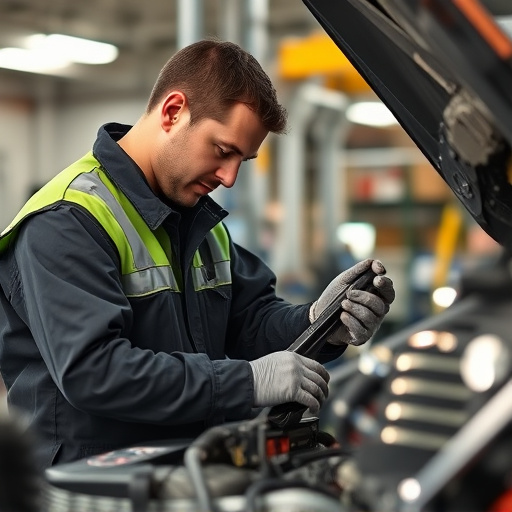auto technician working