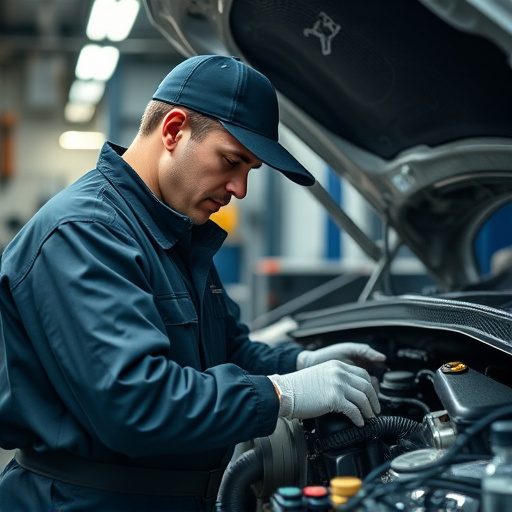 auto technician working