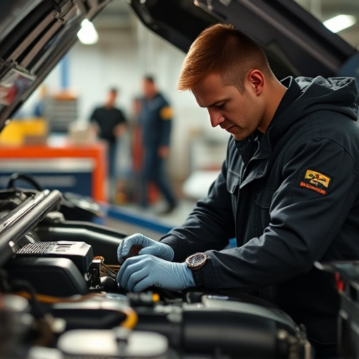 auto technician working