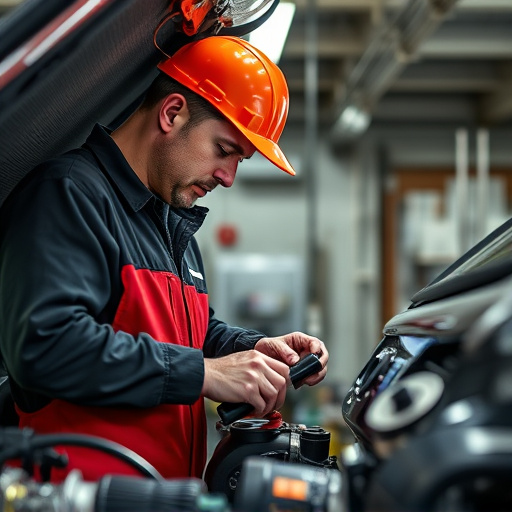 auto technician working