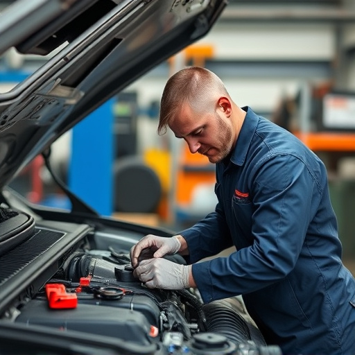 auto technician working