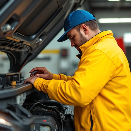 auto technician working