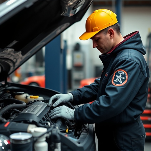 auto technician working