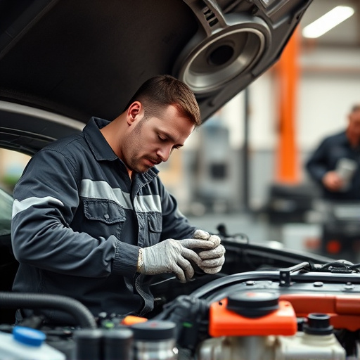 auto technician working