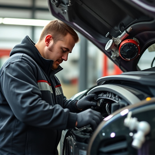 auto technician working