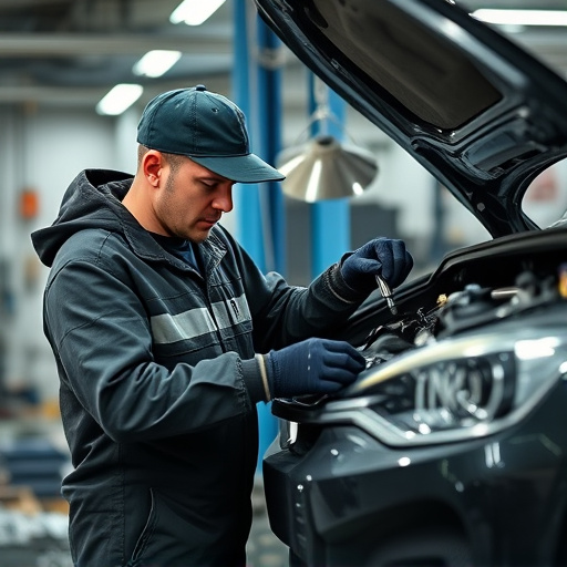 auto technician working