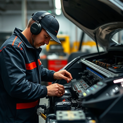 auto technician working