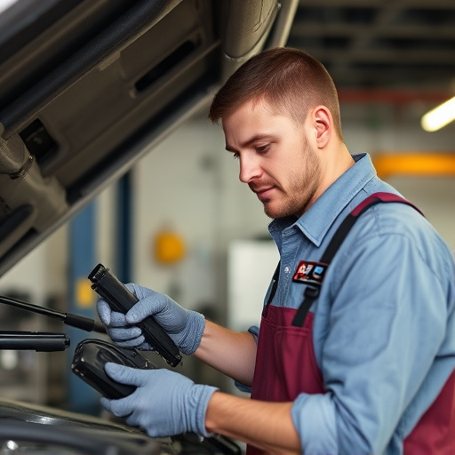 auto technician working