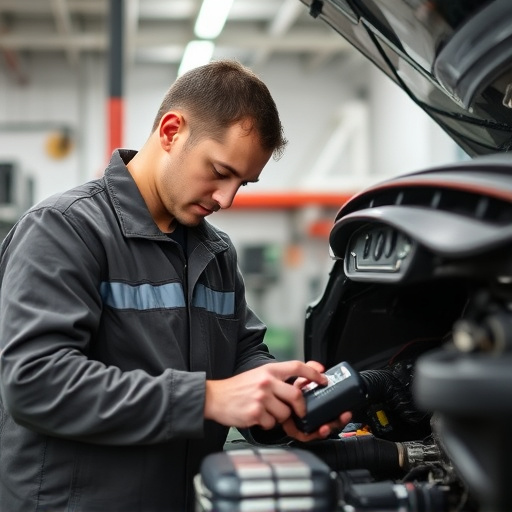 auto technician working