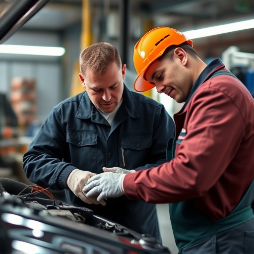 auto technician working