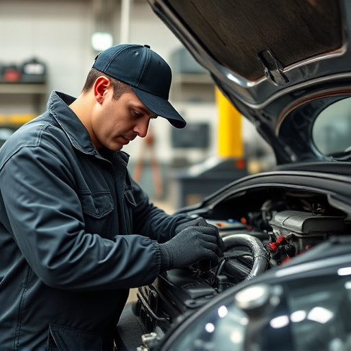 auto technician working