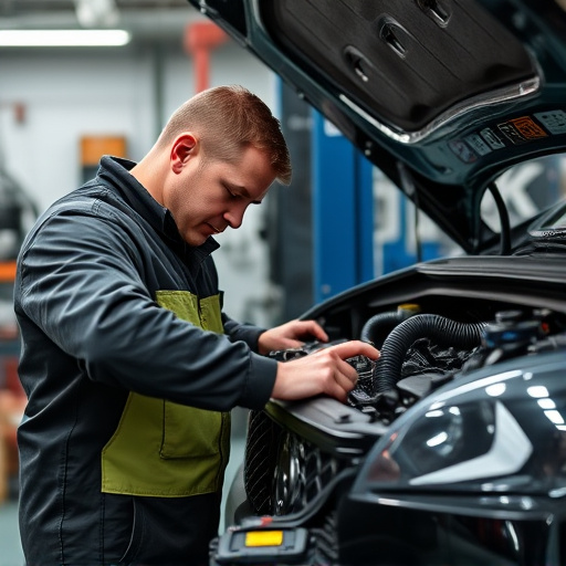 auto technician working