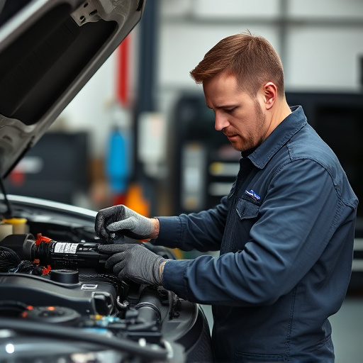 auto technician working