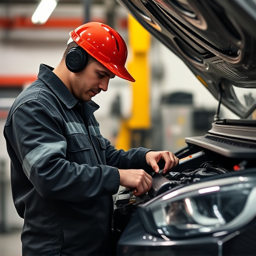 auto technician working