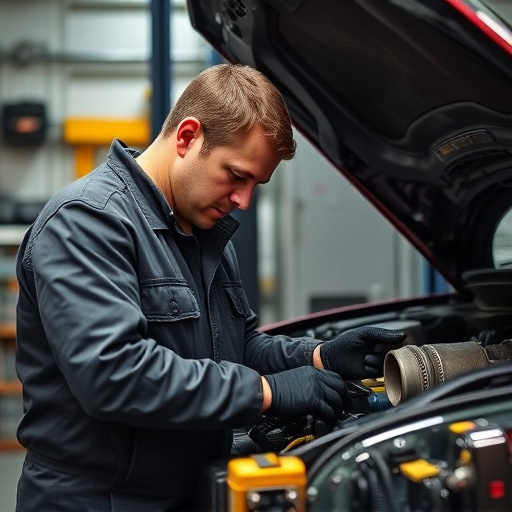 auto technician working