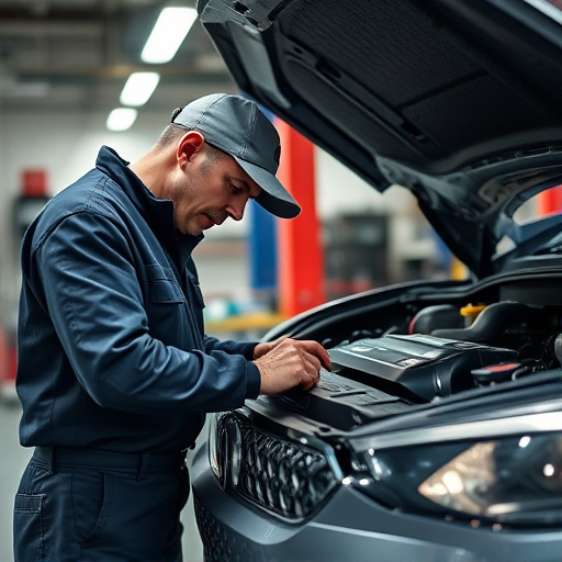 auto technician working