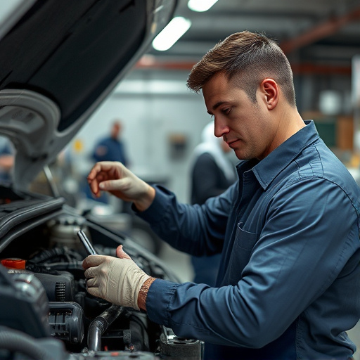 auto technician working