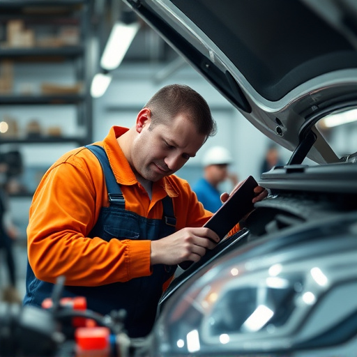 auto technician working