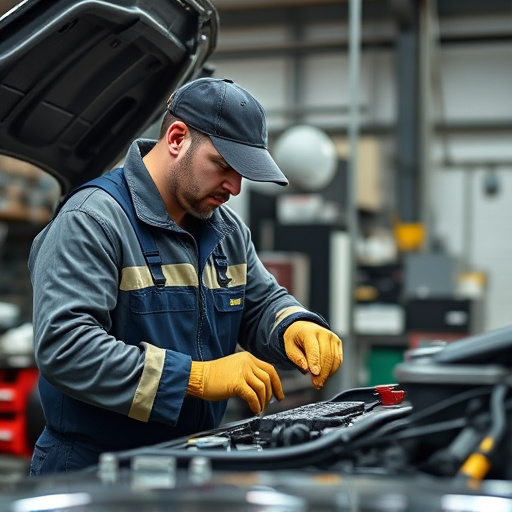 auto technician working