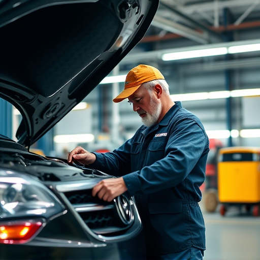 auto technician working