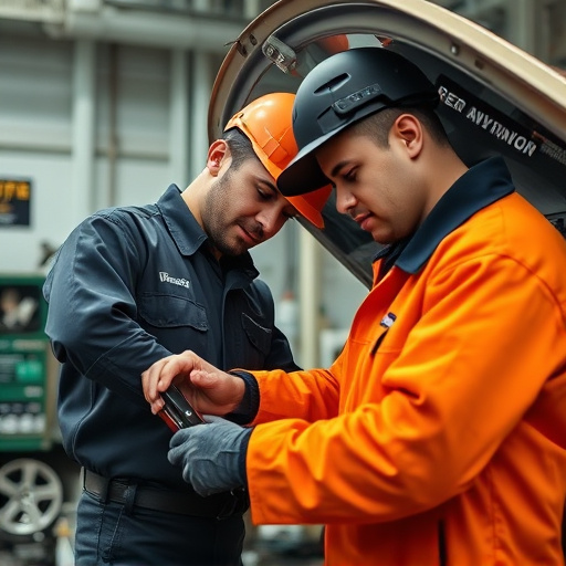 auto technician working
